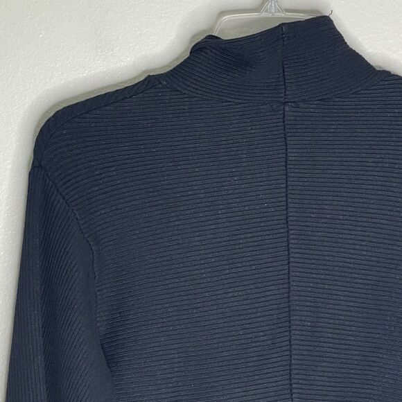 Monrow Brushed Rib Mock Neck Top Faded Black Size Large New - Picture 11 of 16